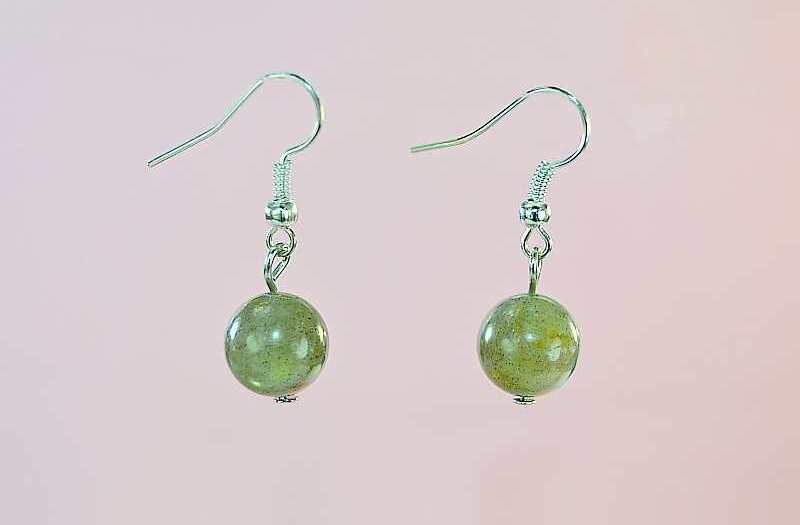 Cercei tortita 10mm Labradorit