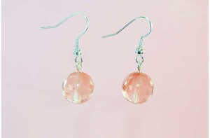 Cercei tortita 12mm Cuart Cherry