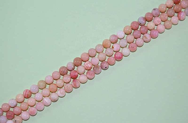 Sirag margele sfere Opal Roz 8mm
