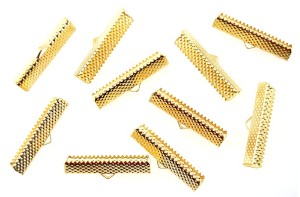 Terminatii snur Suede 30mm auriu (10buc.)
