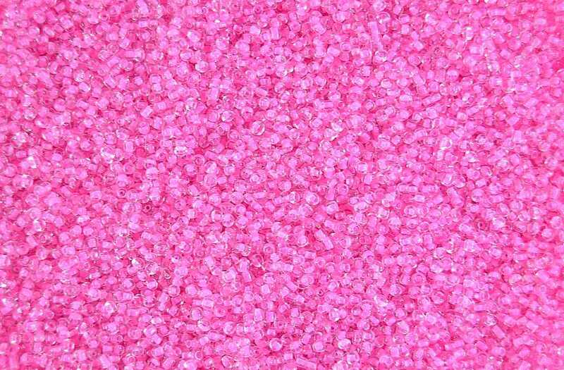 Margele de nisip roz 2mm (50 gr., 2500buc)