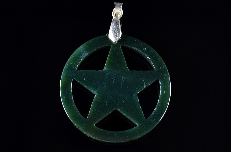 Pandantiv pentagrama Agat Indian