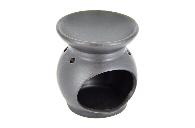 Suport ceramic aromaterapie ulcior Yin-Yang negru
