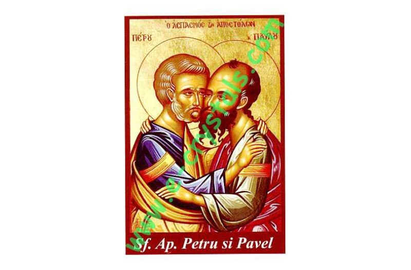 Iconita Sfintii Apostoli Petru si Pavel (plastifiata)