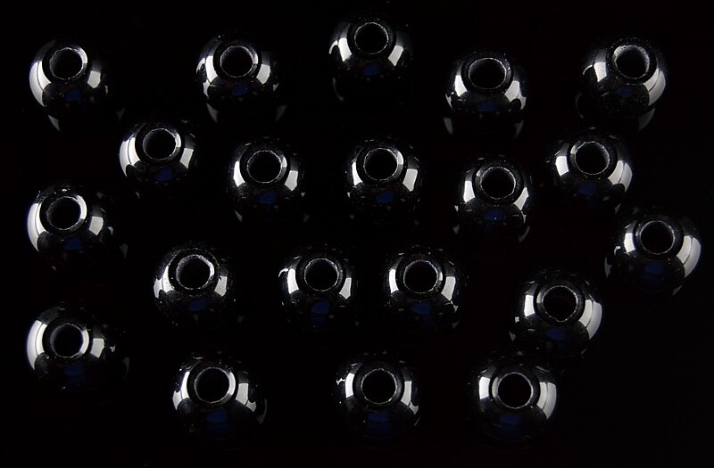 Charm cristal sfera tip pandora Onix Negru 15x13mm