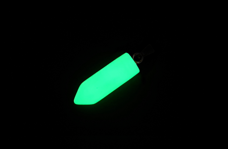 Pandantiv pendul 25mm Calcit Florescent Verde