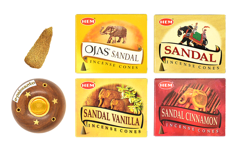 Set conuri parfumate Santal si con Palo Santo