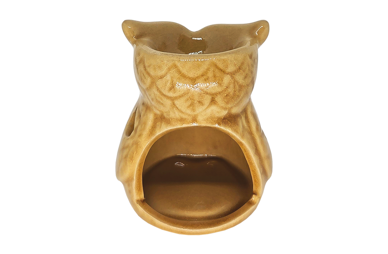 Suport ceramic aromaterapie bufnita-mentor crem