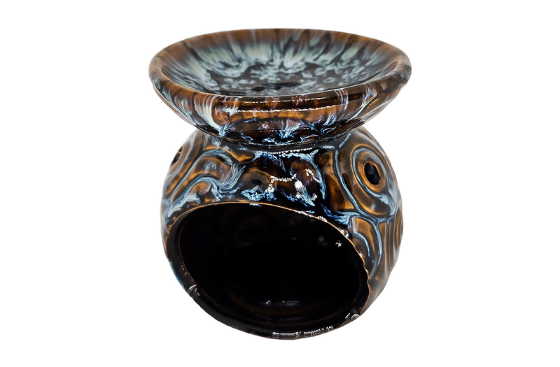 Suport ceramic aromaterapie ulcior-infinit albastru-neon